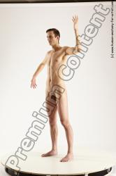 Nude Man White Standing poses - ALL Athletic Short Brown Standing poses - simple Multi angles poses Realistic